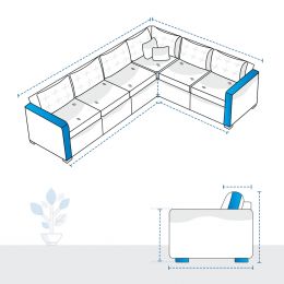 Get L Shaped Sectional Covers In Custom, How To Measure L Shaped Sofa