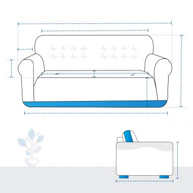 Two Seater Sofa Slipcovers At Best, What Is The Standard Size Of A 2 Seater Sofa