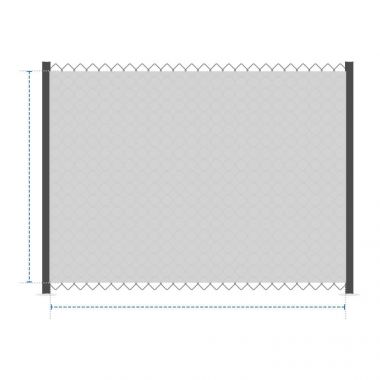Customize 8FT Tall Black Privacy Commercial Fence Screen Coated Polyester 250GSM 
