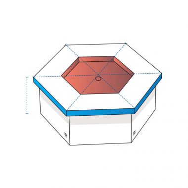 Fire Pit Cover In Hexagonal Shape, 54 Inch Fire Pit Cover