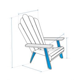 Custom Adirondack Chair Covers - Design 8