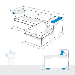 L Shape Sofa Covers - Design 5