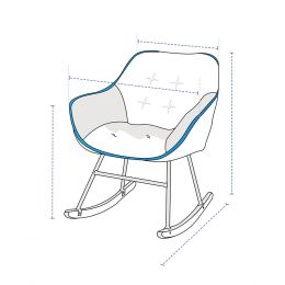 Custom Rocking Chair Covers - Design 10
