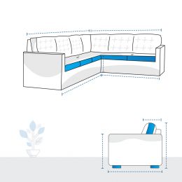 Custom L Shape Couch Covers - Design 1