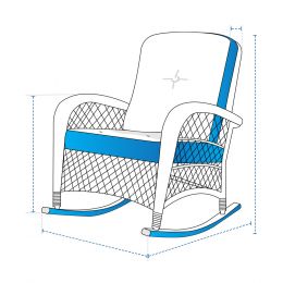 Custom Rocking Chair Covers - Design 1