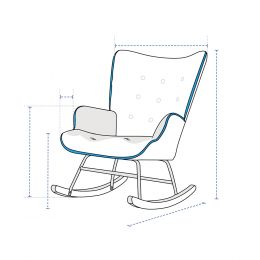 Custom Rocking Chair Covers - Design 11