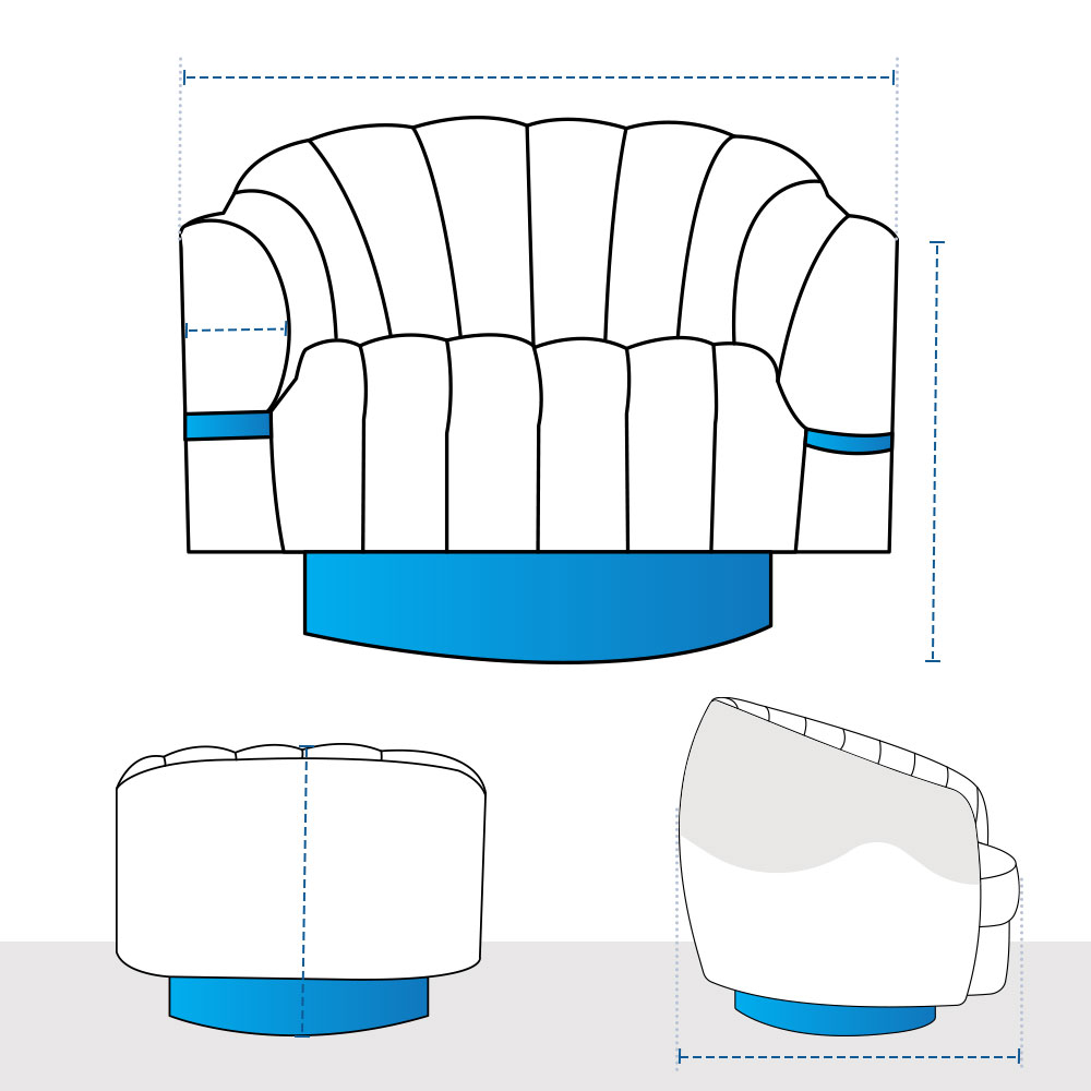 Modular Club Chair Covers - Design 3