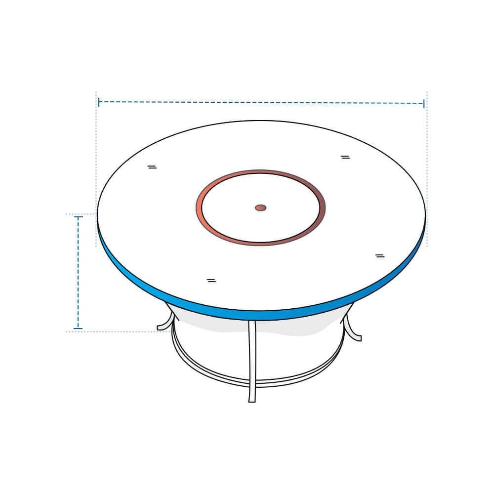 Round Fire Pit Covers - Design 3