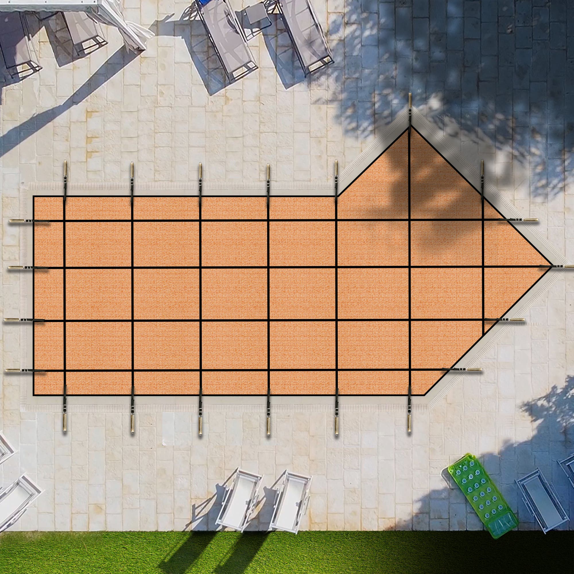 Lazy L-Shaped Pool Covers