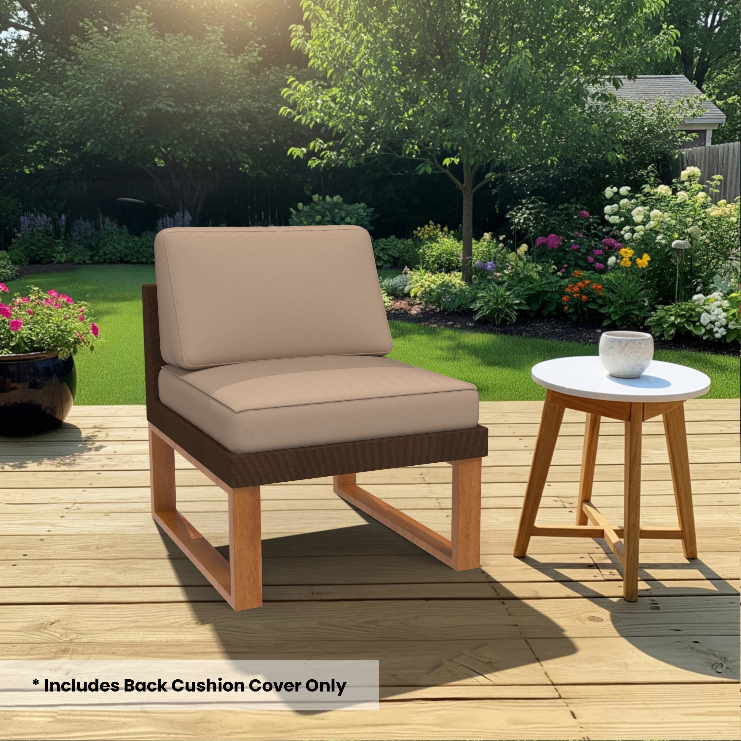 Bolster Straight Back Cushion Cover