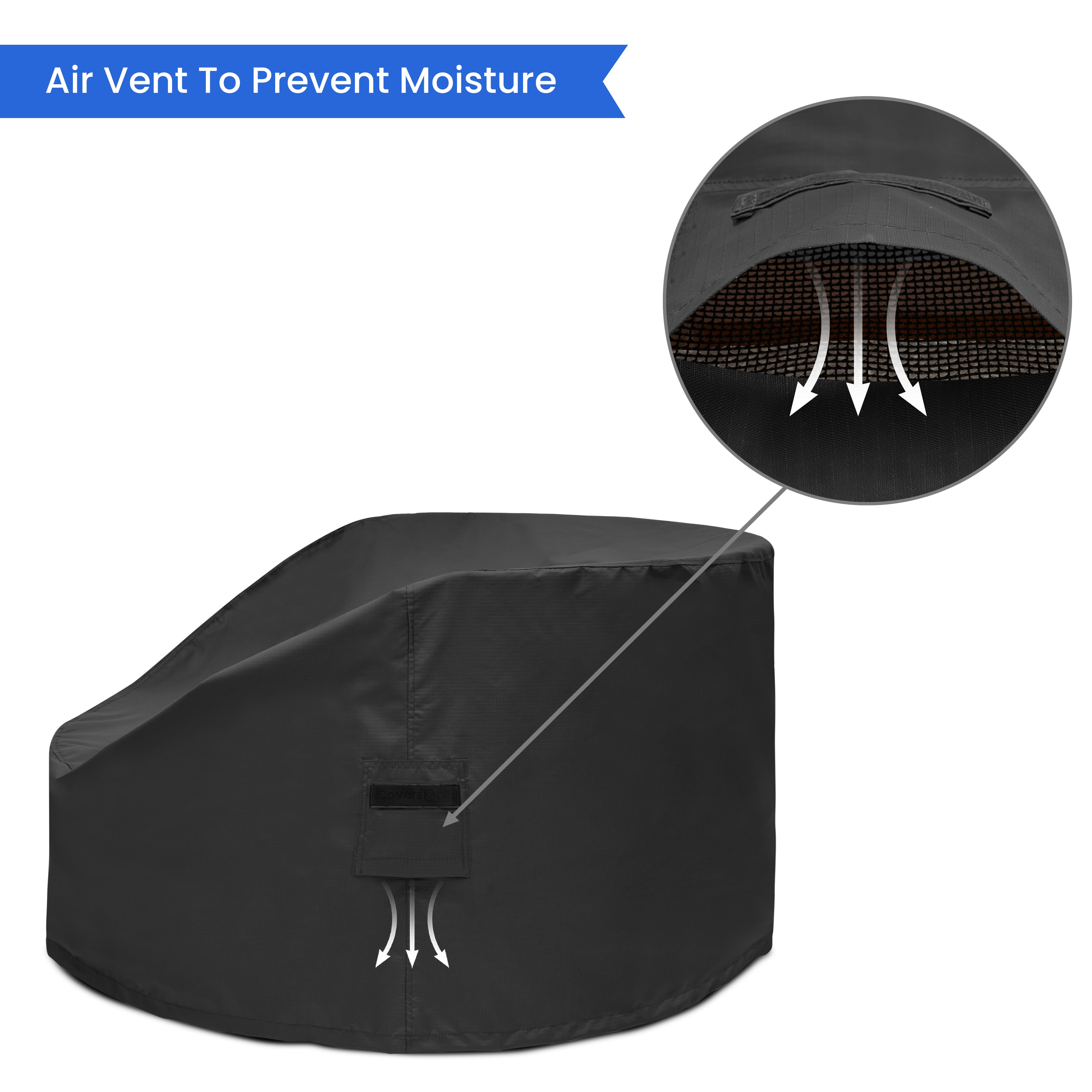 Circular Daybed with Integrated Side Table Covers - Thumbnail 5