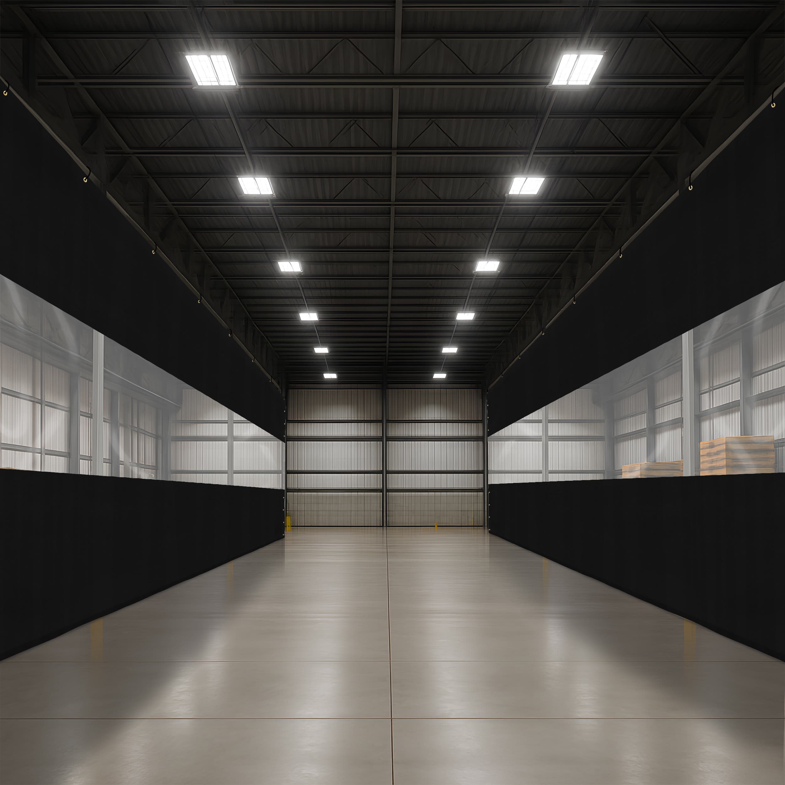 Curtain with Clear Vinyl Panel