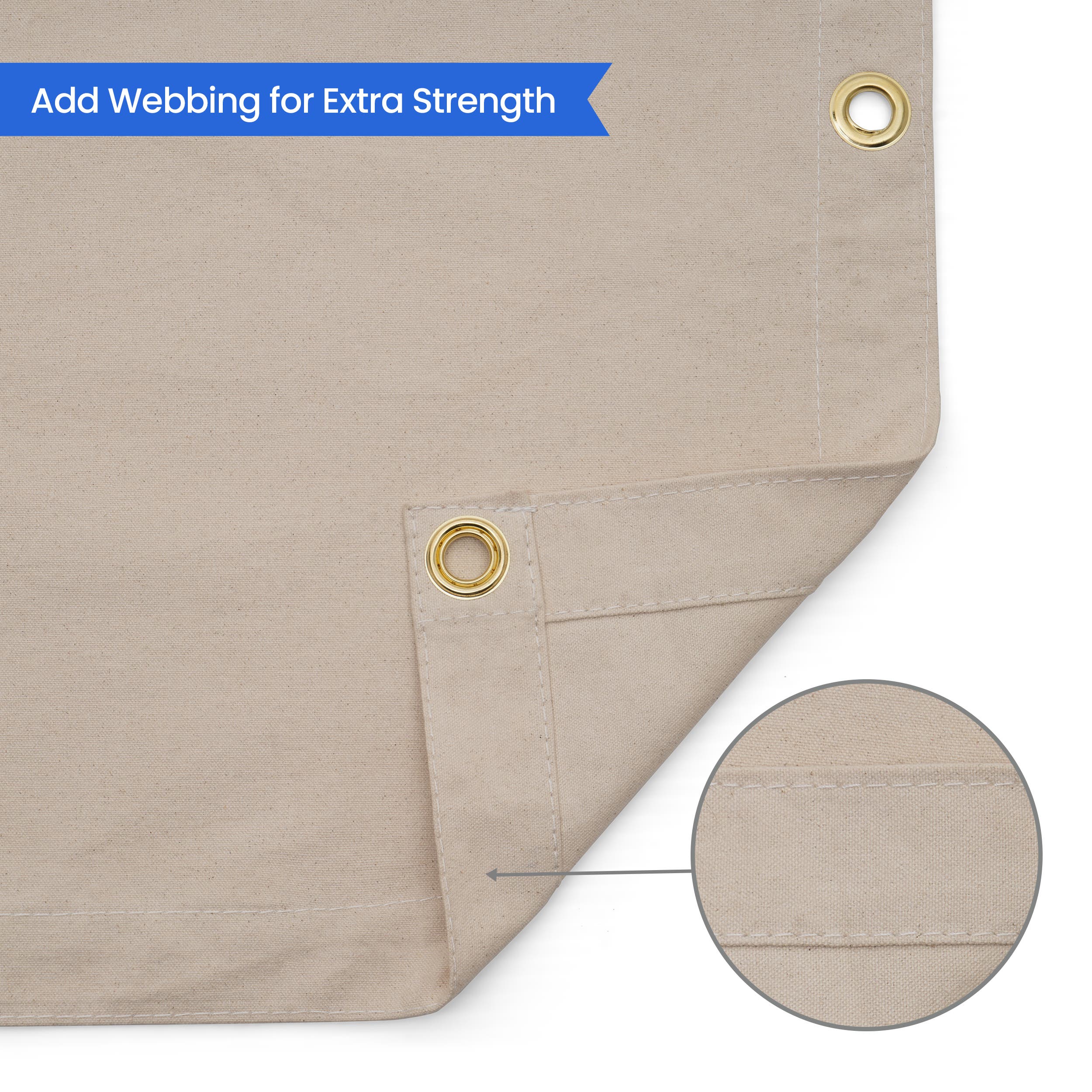 Heavy Duty Custom Duck Cotton Canvas Tarp, 28mil Rectangle/Square Duck Canvas, Waterproof Tarp Covers, 16oz | Covers & All