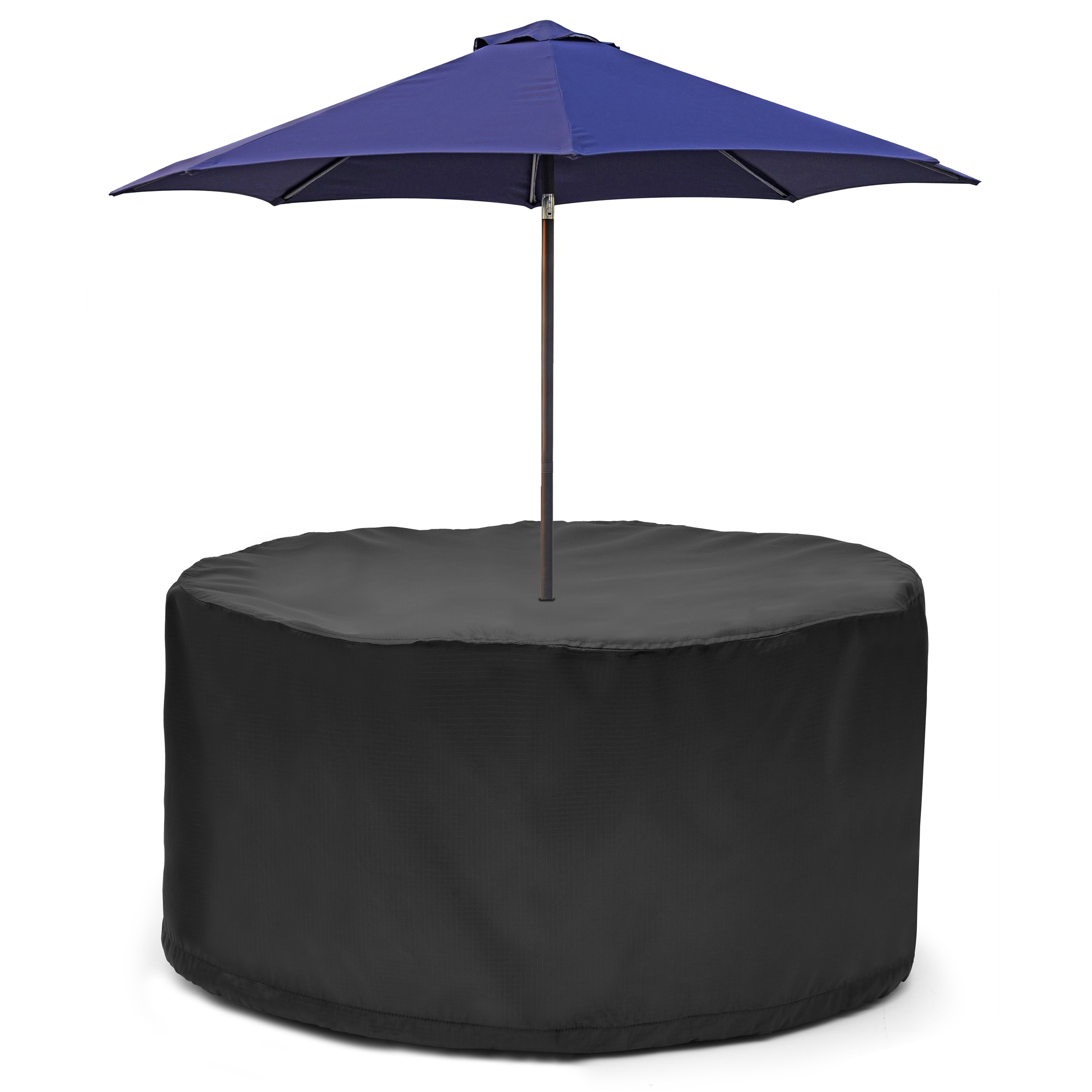 classic accessories patio table umbrella cover Oval And Chair Patio Set Cover 110 65 38H Hole Taupe – Formosa Covers Waterproof backing keeps your umbrella dry while the elastic hem cord moves easily through a special channel for a snug fit Veranda's Best 72 in. x