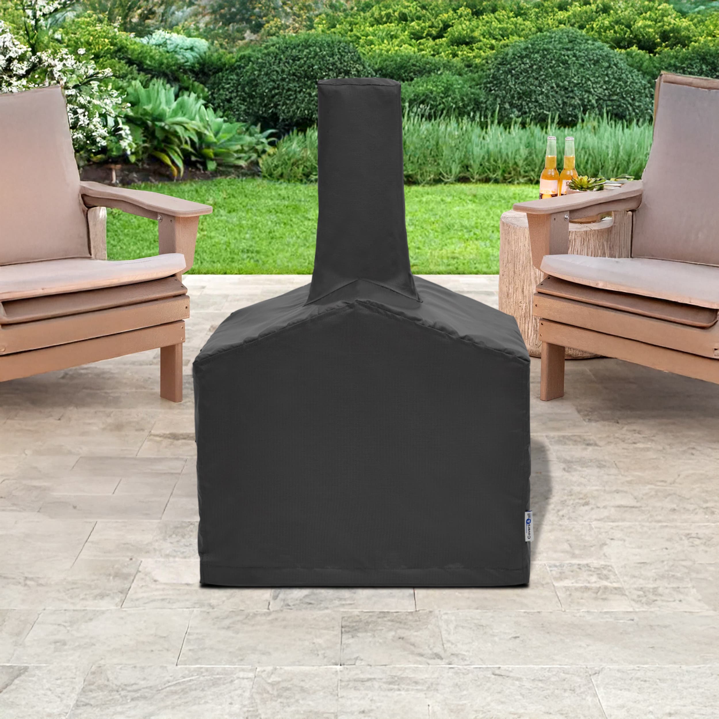 Modern Geometric Chiminea Custom Cover - Thumbnail 2