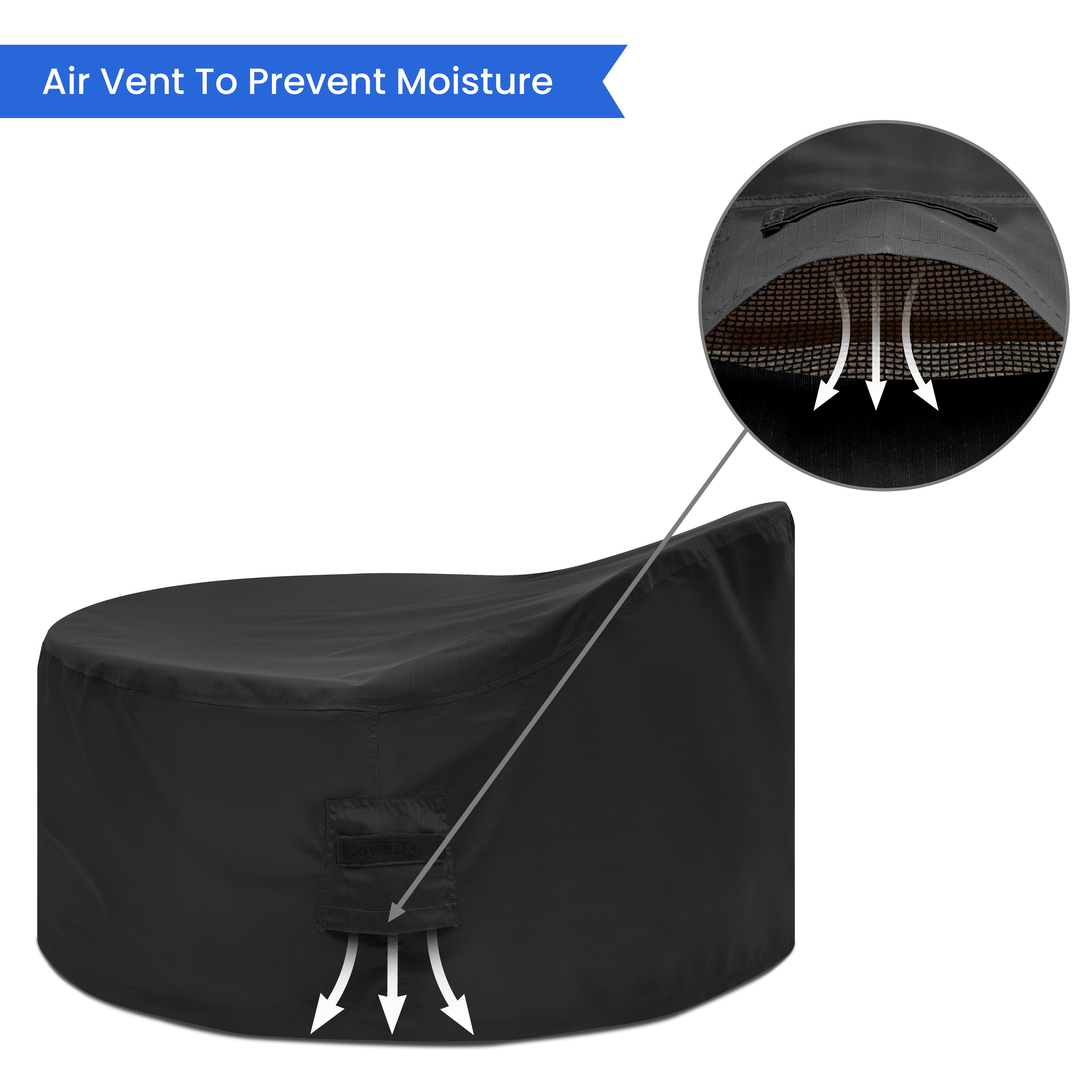 Round Outdoor Daybed Custom Covers - Thumbnail 5