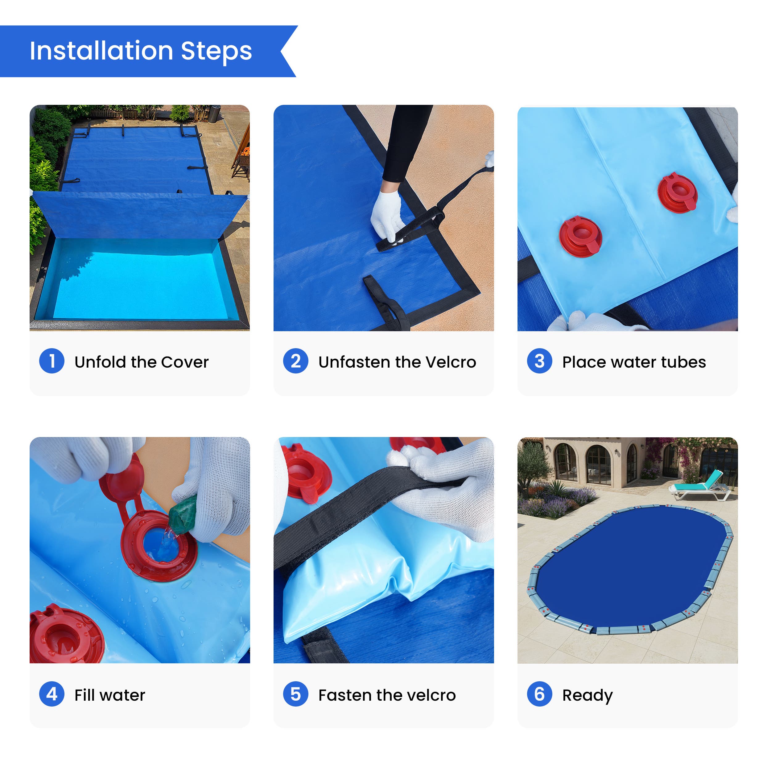 CoversAndAll Oval Winter Pool Cover - Thumbnail 5