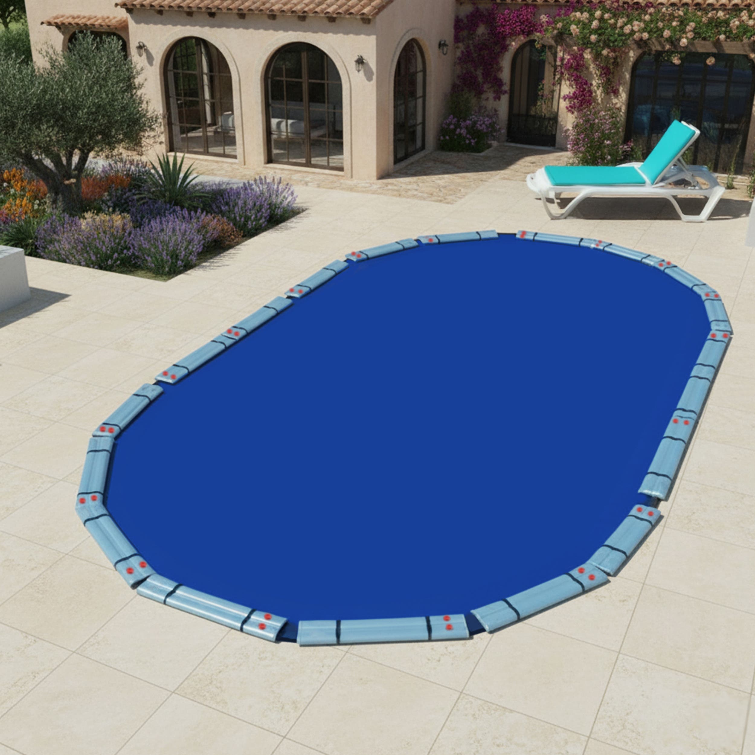 CoversAndAll Oval Winter Pool Cover - Thumbnail 3