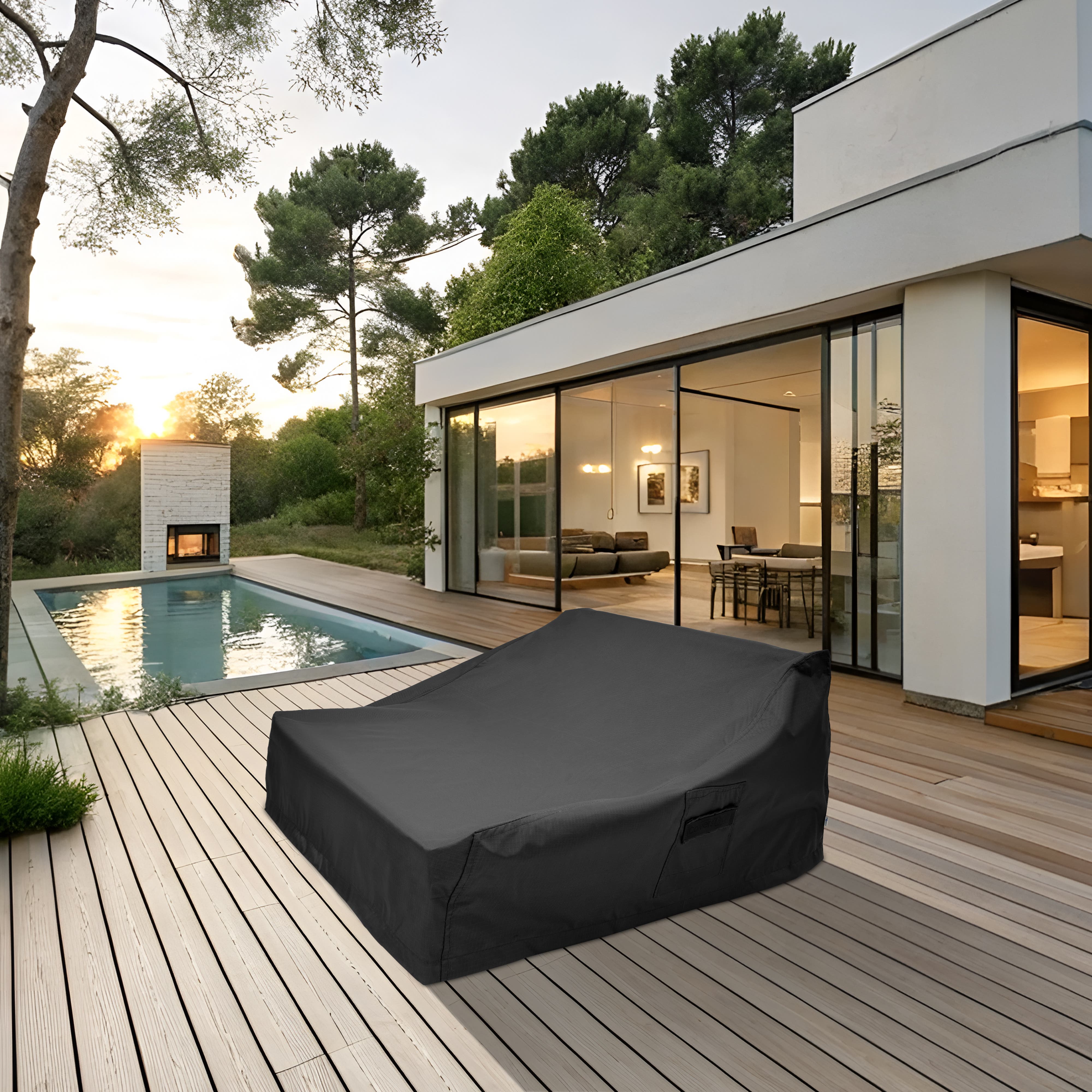 Dual Adjustable Chaise Lounge Custom Covers - Thumbnail 2