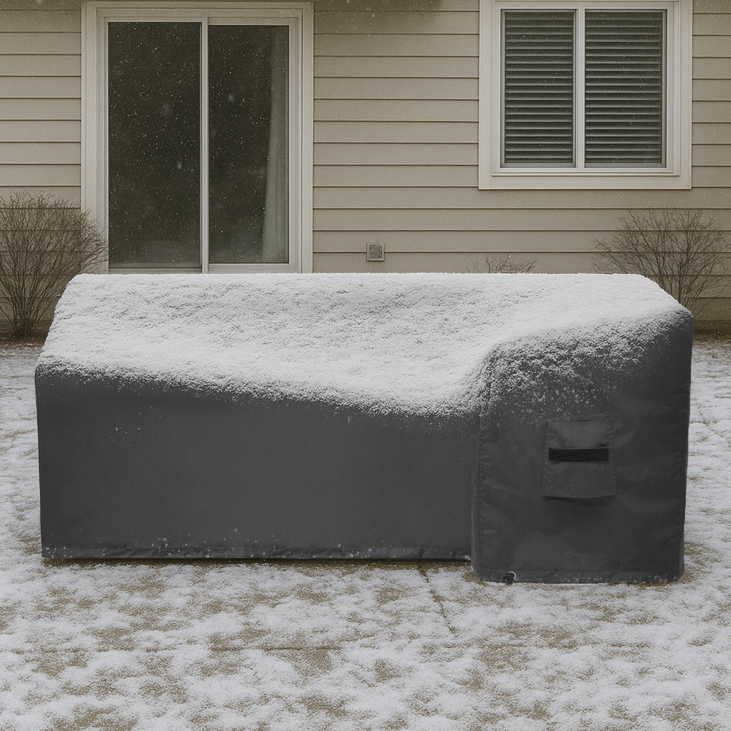 L Shape Curved Couch Custom Cover - Thumbnail 5