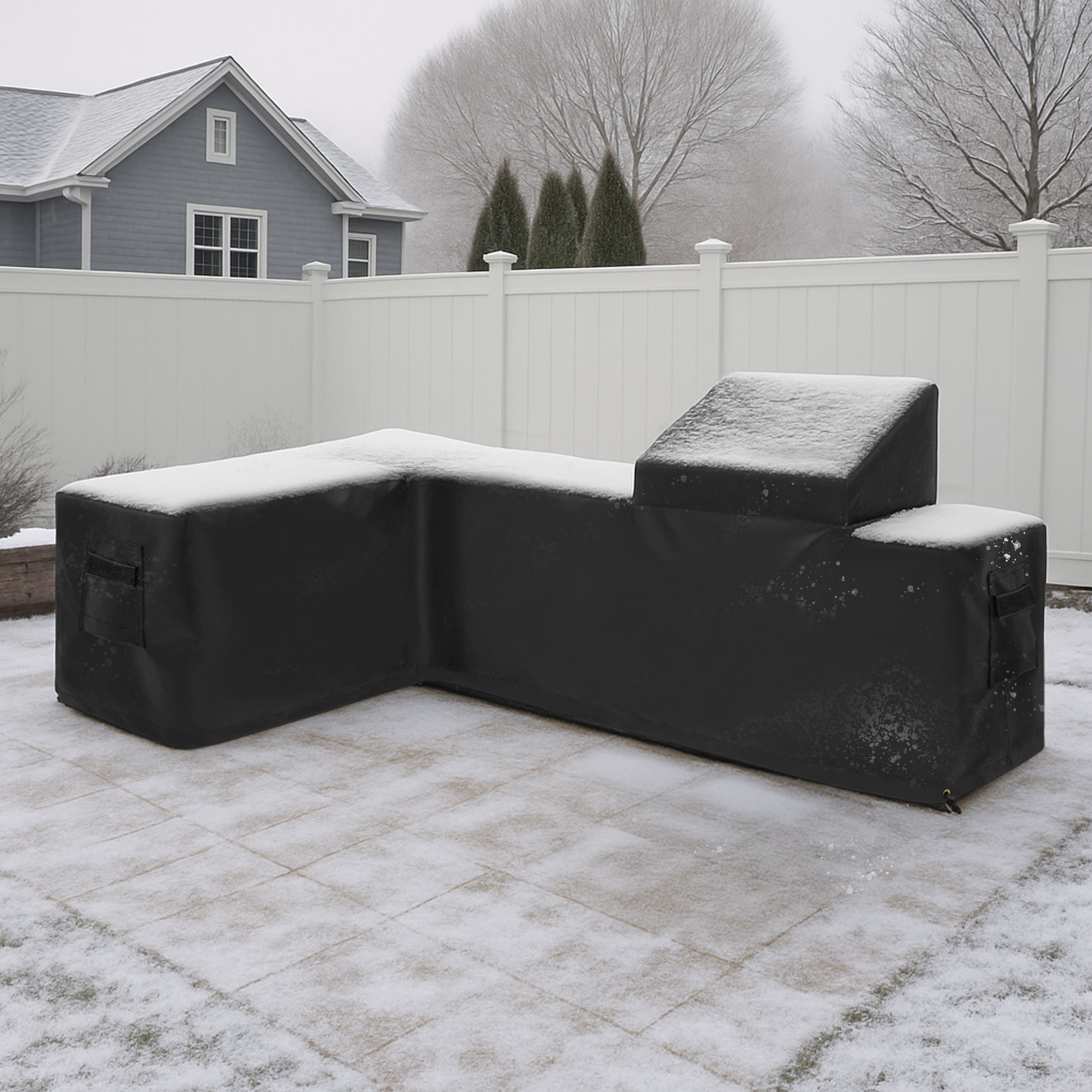 L-shaped Island Kitchen Covers - Right