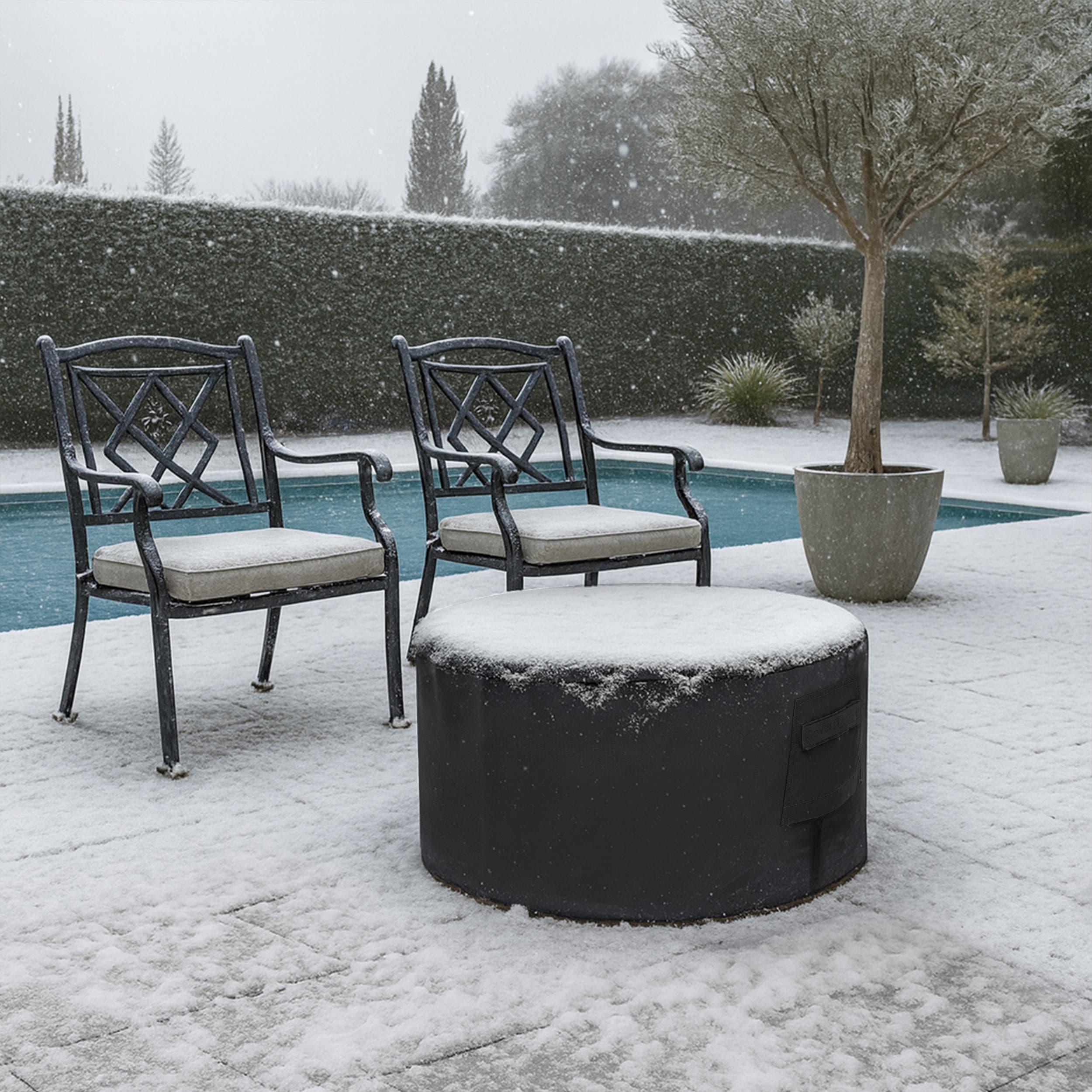 Wide Rim Round Fire Pit Custom Covers