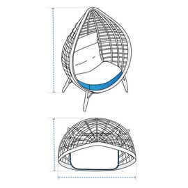 product photo of Wicker Egg Chair Custom Covers