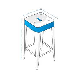 product photo of Square Bar Stool Custom Covers