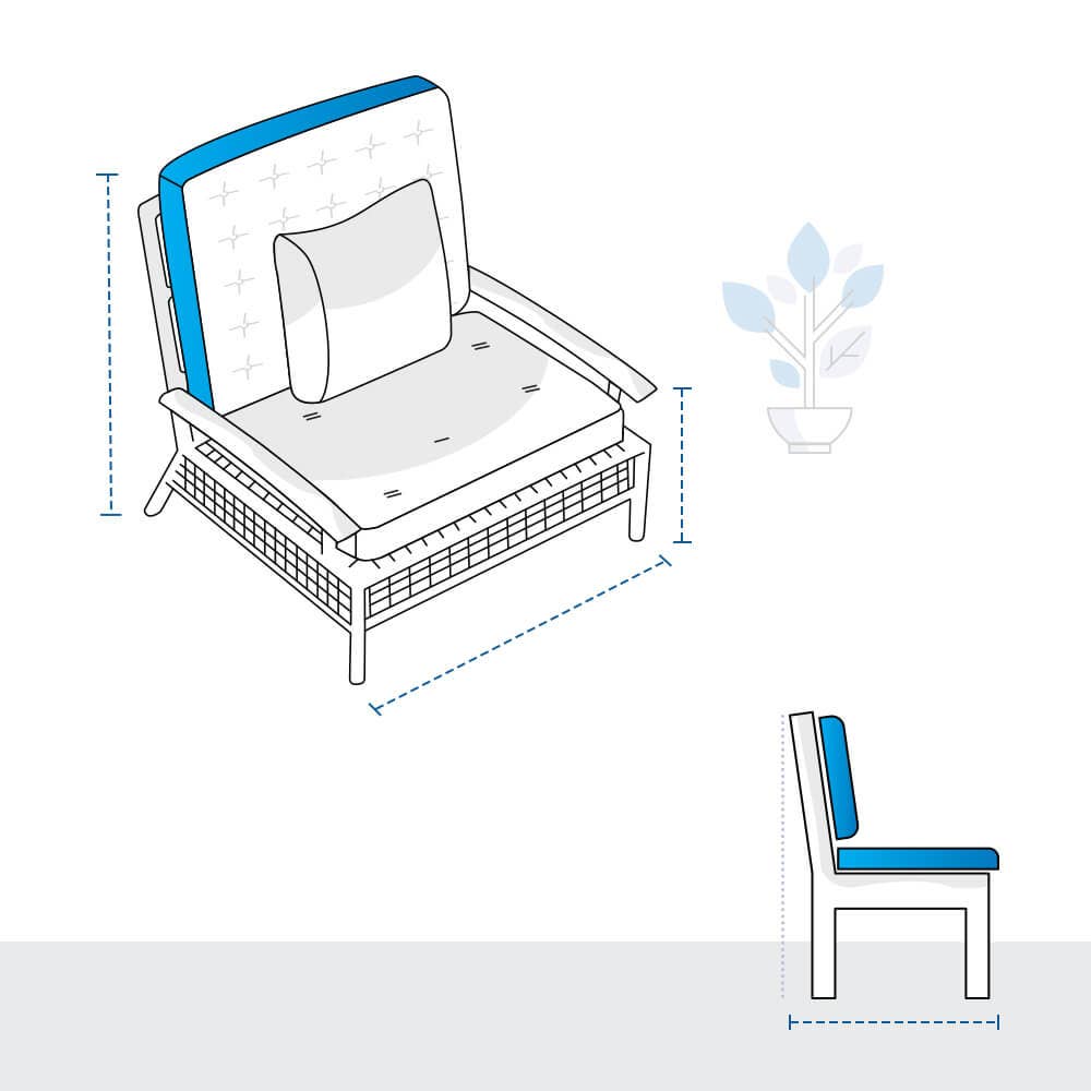 Wicker Lounge Chair Custom Covers