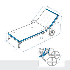product photo of Poolside Wheeled Chaise Lounge Custom Covers