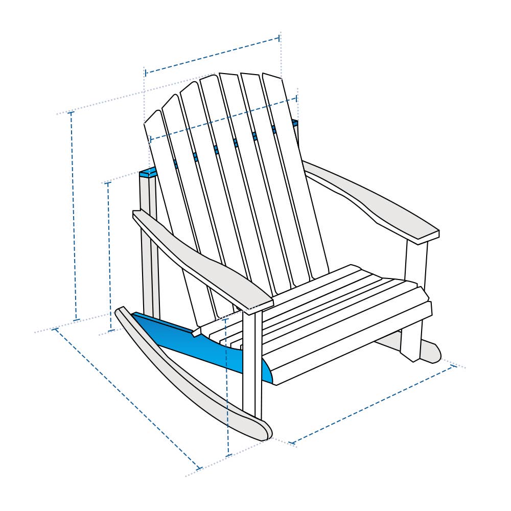 Adirondack Rocking Chair Custom Covers
