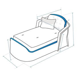 product photo of Modern Outdoor Patio Daybed Lounge Custom Covers