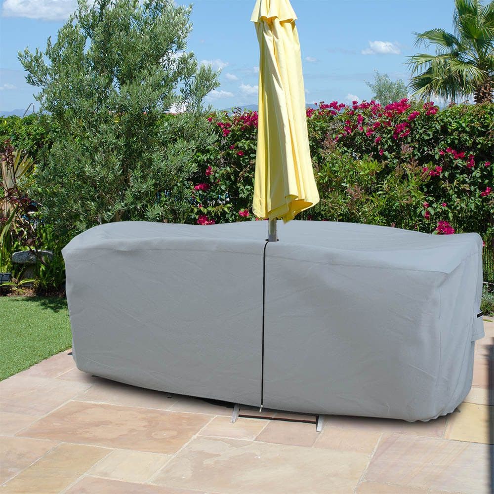 Square/Rectangle Patio Table Covers with Umbrella Hole | Covers & All