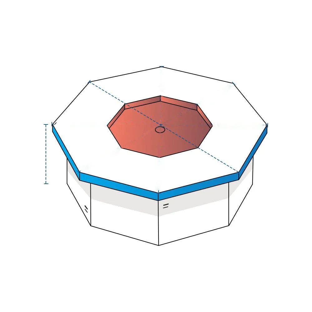 Buy Fire Pit Cover in Octagonal Shape at Best Price Coversandall