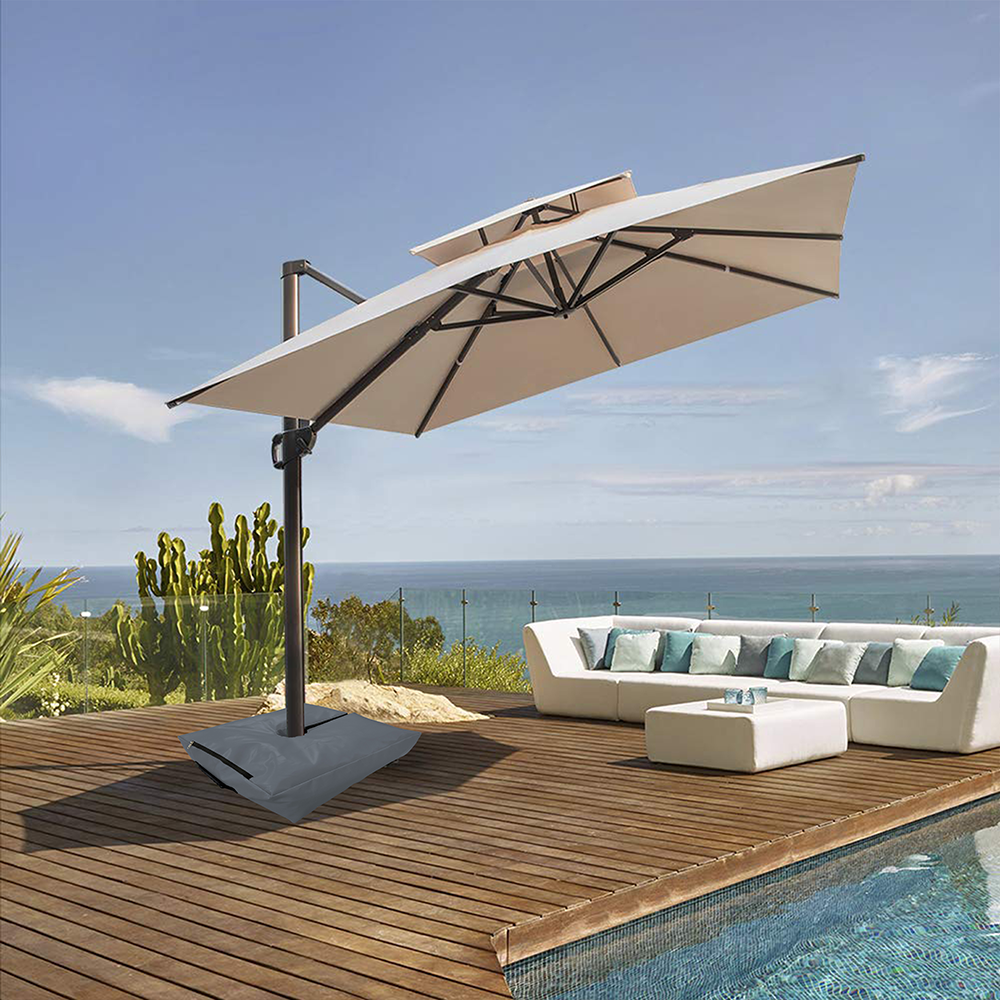 belleze patio umbrella bag Heavy-Duty Umbrella Weight Bags, PVC, Waterproof, Custom Measurements