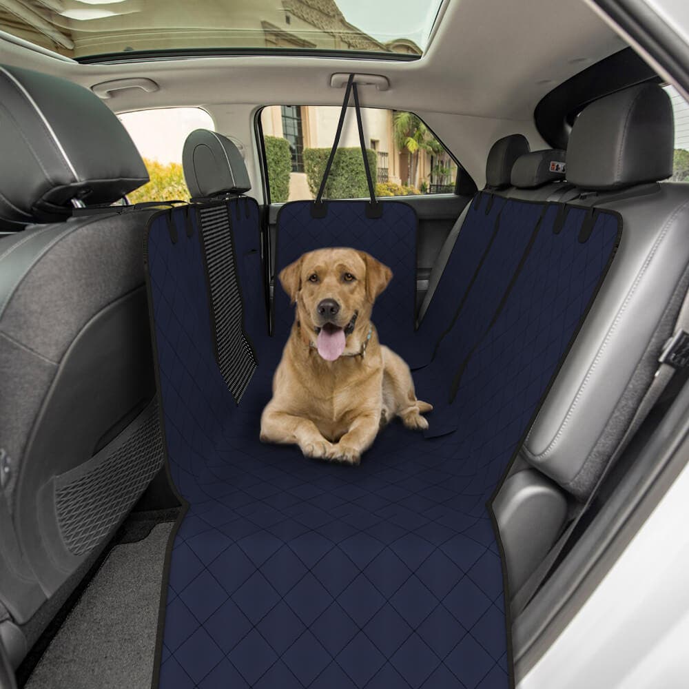 thumbnail interactive-video image 1 of Waterproof Dog Car Seat Cover – Rear Hammock Style, Protector Mat For Pets (XS/S/M) 1 of 3
