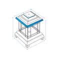 Outdoor Square Lantern Firepit Custom Covers