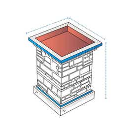 product photo of Square Stone Fire Column Custom Covers