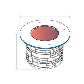 product photo of Round Stone Fire Column Custom Covers