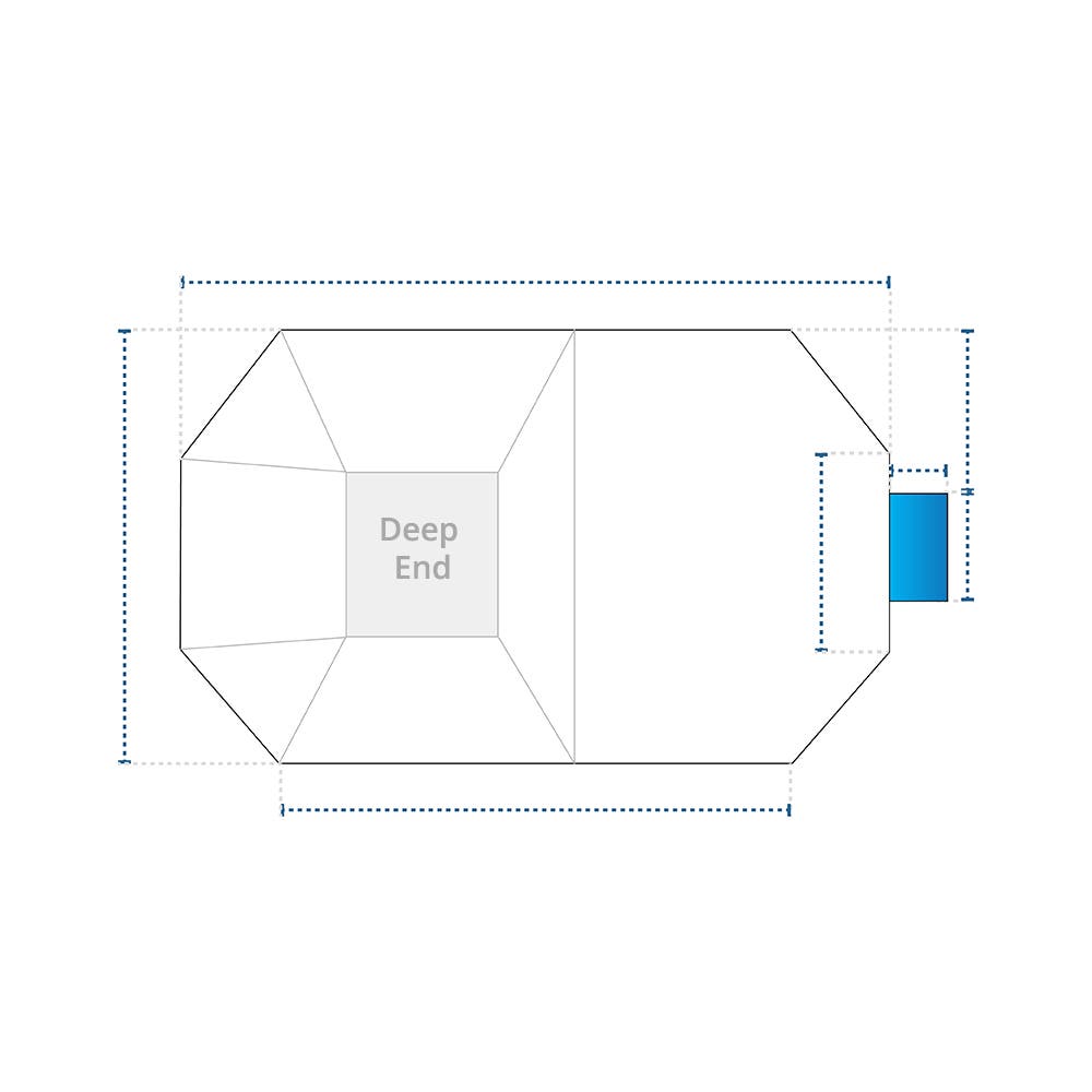 Grecian Pool Cover - Center Steps