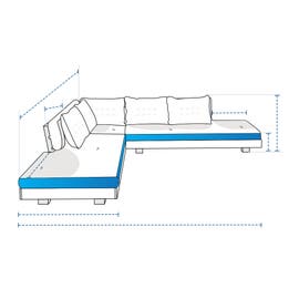 product photo of L Shape Couch Custom Covers - Design 9