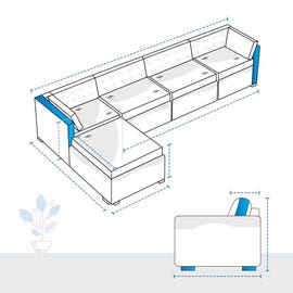 product photo of L Shape Couch Custom Covers - Design 3