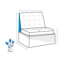 product photo of Modular Club Tuxedo Chair Custom Covers