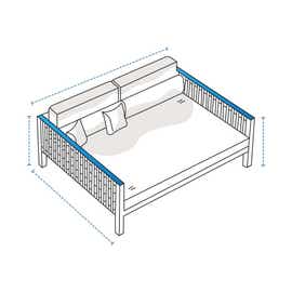 product photo of Wooden Outdoor Daybed Custom Covers