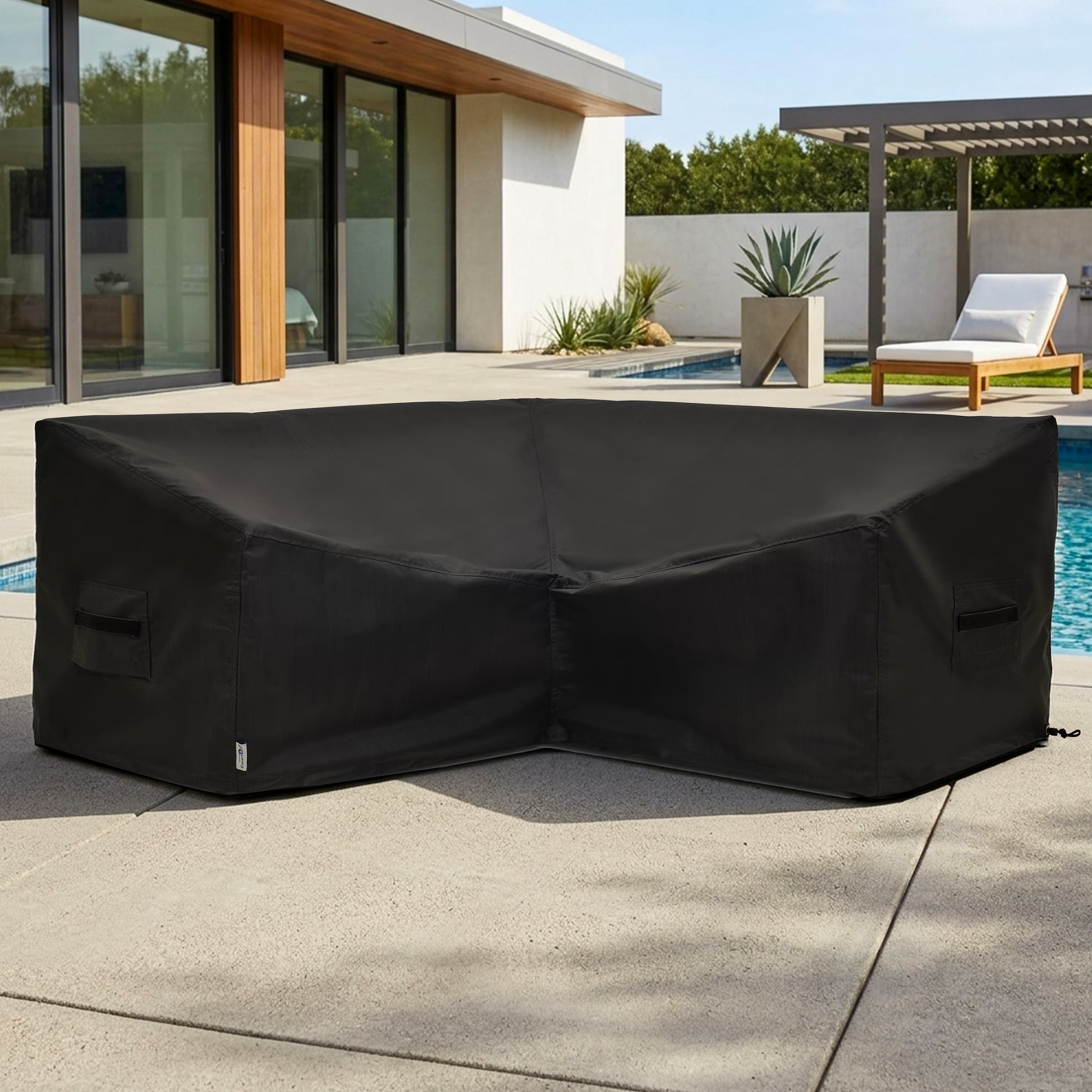 Outdoor L Shaped Curved Couch Cover