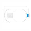 Oval Pool Cover - Center Steps