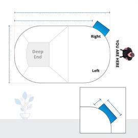 product photo of Oval Pool Cover - Left/Right Steps