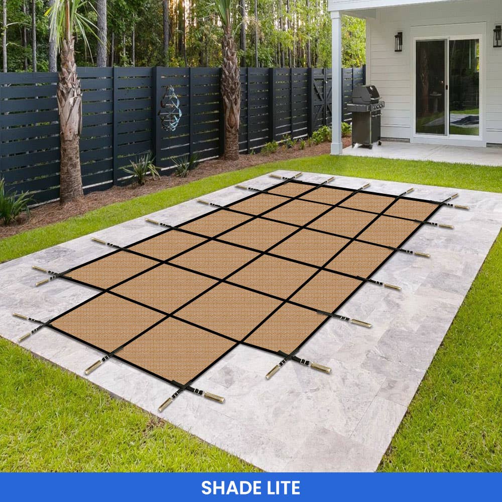 Rectangular Pool Cover - Center Steps
