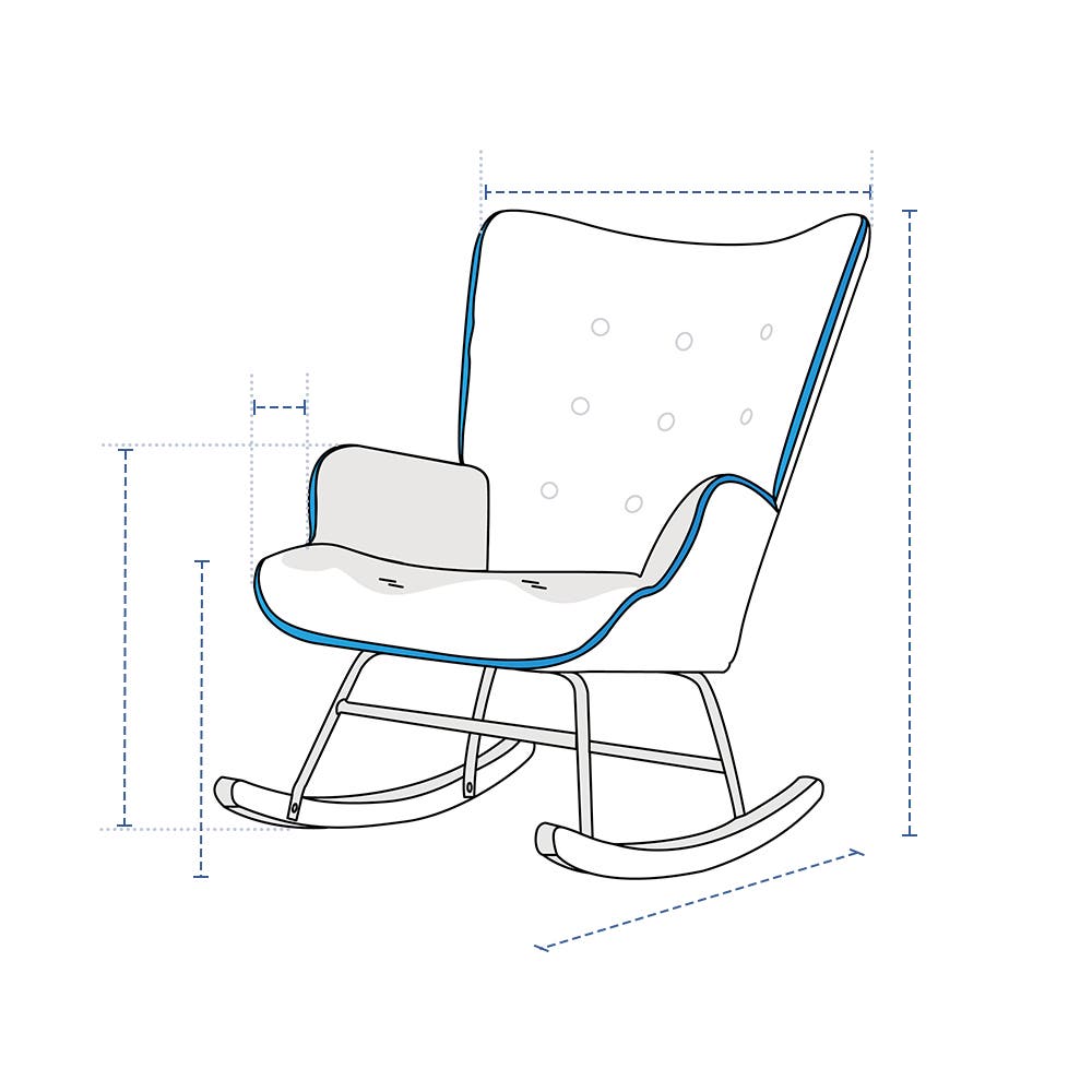 Classic Tufted Rocking Chair Custom Covers