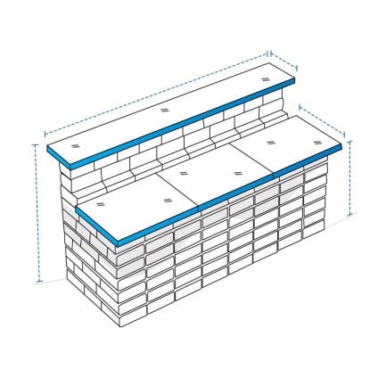 Outdoor Brick Bar Island Custom Covers